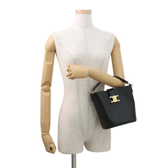 Celine Triomphe Small Bucket Louise Handbag 119173FX9.04LU CELINE 2-way Black - Picture 4 of 16